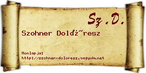 Szohner Dolóresz névjegykártya